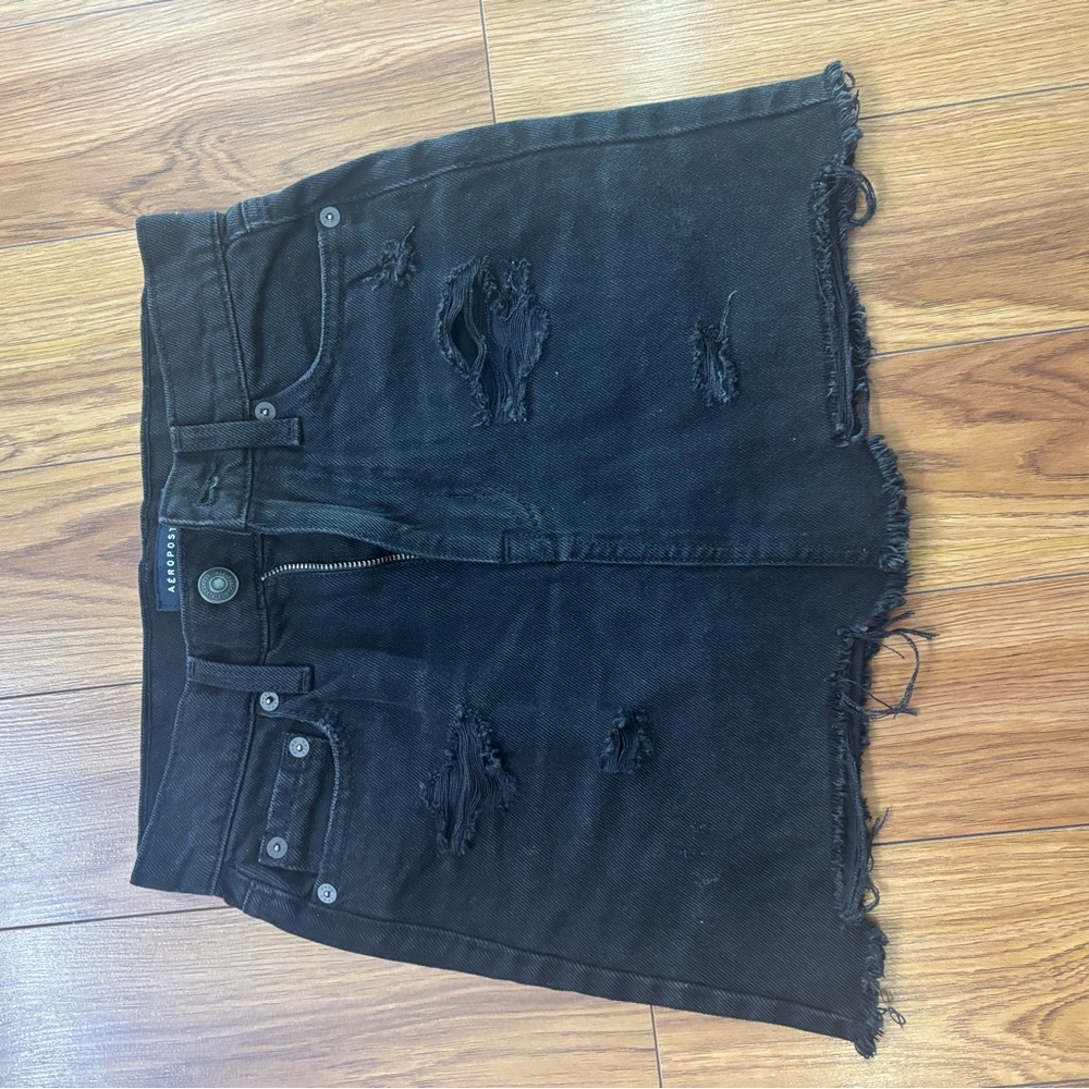 Aeropostale Charcoal Denim Skirt